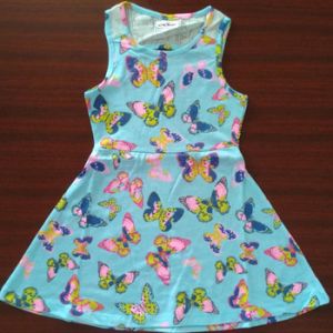 KIDS GIRLS FROCK SURPLUS GARMENTS sky Blue