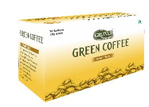 Gruner Green Coffee Bean Powder 30 Sachet Ginger Flavor