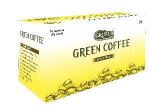 Gruner Green Coffee Bean Powder 30 Sachet Lemon Flavor