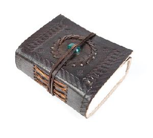 handmade paper leather cover journal