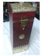 Brass Fitted Wooden Wine Box