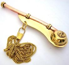 brass whistle key chain