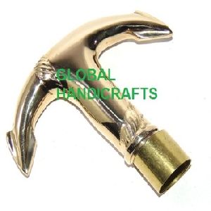Nautical collectible Anchor Brass walking sticks Handle
