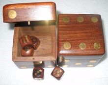 Nautical Home decor wooden dice Box