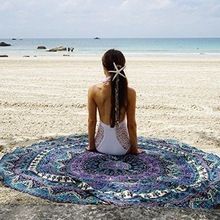Indian Mandala Hippie Star Design Roundie Boho Yoga Mat Throw Tapestry