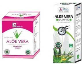 ALOE VERA PIMPLE GEL WITH BESURE ALOE VERA SHAMPOO