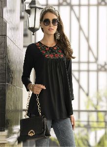 Black Rayon Top