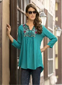 Green Rayon Top