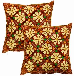 Mirror-work Ethnic Cushion Cover