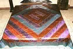 Silk Patchwork Trendy Bedding Bedspread