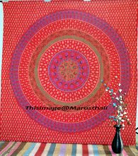 Indian Mandala Hand Printed Tapestry Handmade Wall Hanging