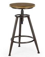 Metal and Wood Industrial Bar Stool