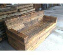 Reclaimed wood sofa