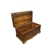 Reclaimed wooden bed side trunk