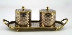 Brass tray with box