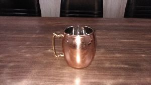 S.steel mug inside polish out side copper