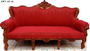 hand carved wooden sofa