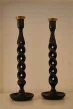 Wooden spiral Candle Holder