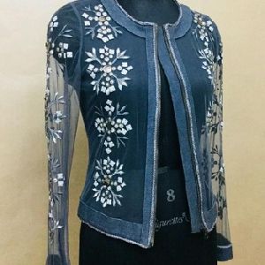 Embroidered Net Jacket