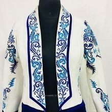 Thread and hand embroidered Ceramic floral jacket