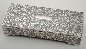 embossed rect. jewelry box