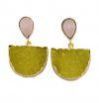 Pear Pink Chalcedony Gold Plated Drop Earring Jewelry