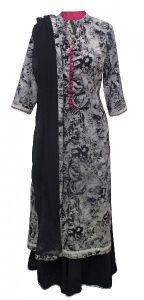 BLACK PRINTED SHARARA OUTFIT Suit