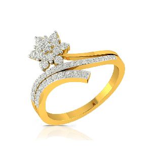 Glimmer Suckle Diamond Gold Ring