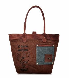 Recycled Cotton Canvas Womens Shopping Shoulder Bag