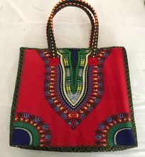 Traditional African Dashiki Kente Print Hand Bag or Tote Bag