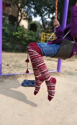 Hand Knitted Woolen Socks