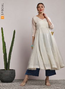 off-white kurta palazzo set