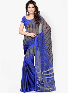 Grey Printed Saree