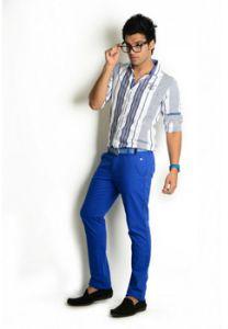 Blue Coloured Shirt wih Details Cuffs