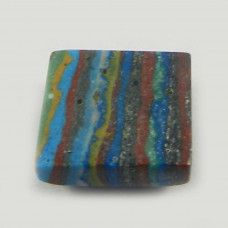 Natural Rainbow Calsilica 13x13mm Square Cabochon