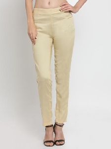Laabha Women Rayon Brown Color Trouser