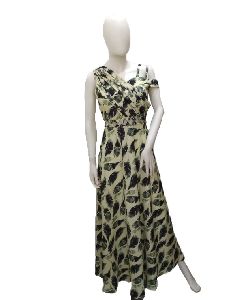 Ladies Fancy Printed Gown