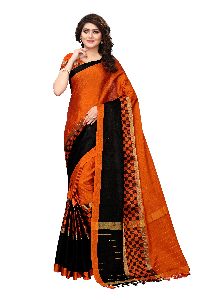 Heavy silk cotton saree