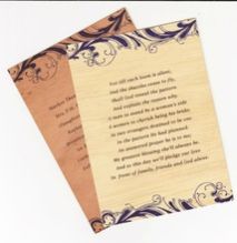 Wooden Wedding Cards