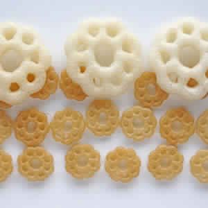 FLOWER BUTTON shape snacks