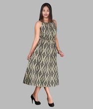 women girl cotton sanganeri print halter dress