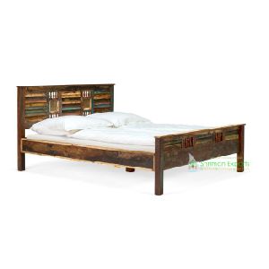 Refreshing Multicolour Wooden Bed Bedroom set