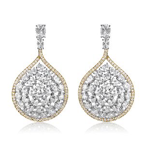GOLD AND PLATINUM SPARKLE EARRINGS