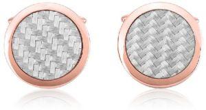 ROSE GOLD WEAVE CUFFLINKS