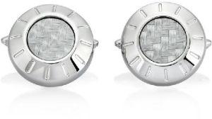 SILVER DENTED CUFFLINKS