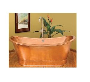 Traditional copper bath tub