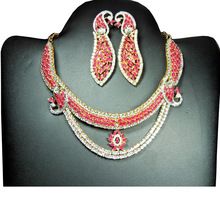 Gold Plated Necklace with Earring Set