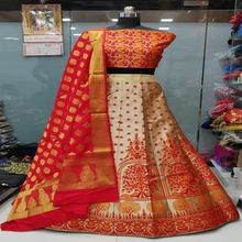 DESIGNER BRIDAL PARTY WEAR SILK LEHENGA