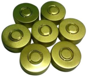 20 mm Aluminium Plain Gold Tear Off Seals