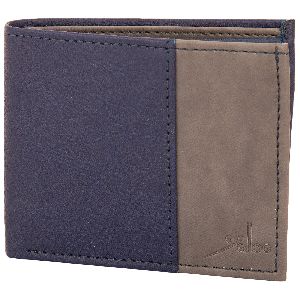 Men Two Tone Wallet In Blue